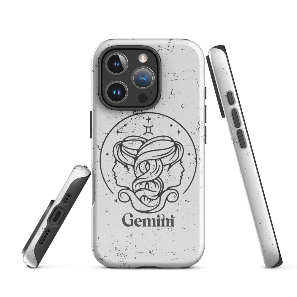 Gemini Zodiac iPhone 16 Pro Tough Case - Glossy Finish - https://ascensionemporium.net